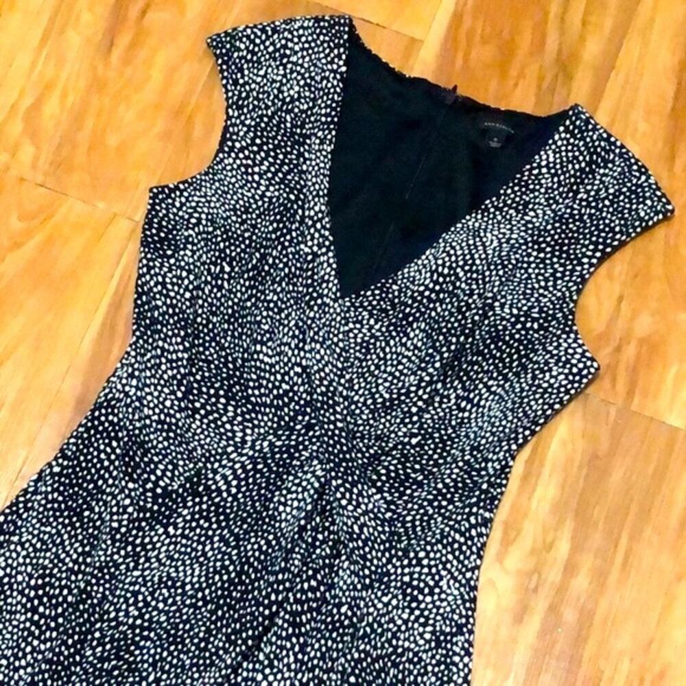 Ann Taylor Black and White Polka Dot Dress Size 0